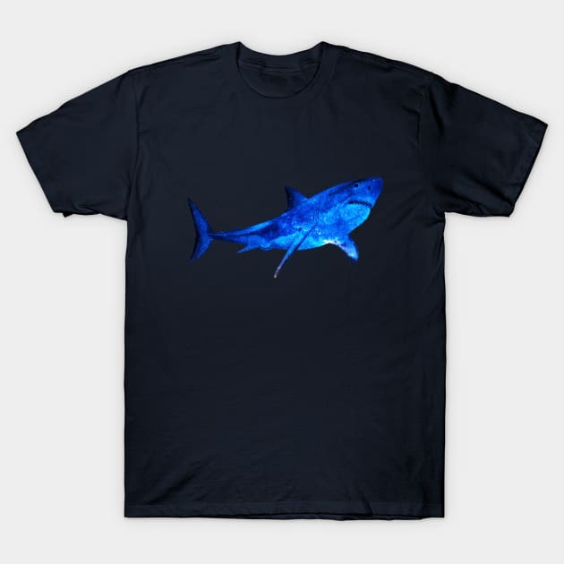 shark night sky alone T-Shirt by Egit